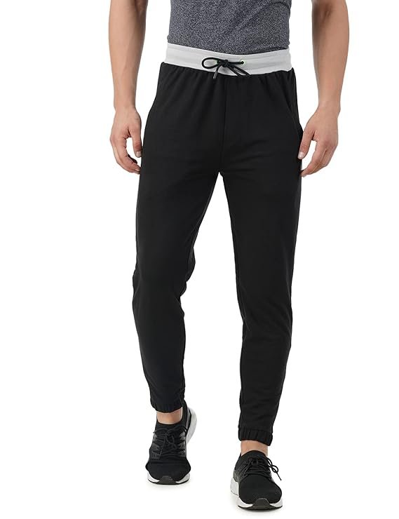 Men's Breathable Cotton Jogger Pants with Elasticated Waistband & Drawstring