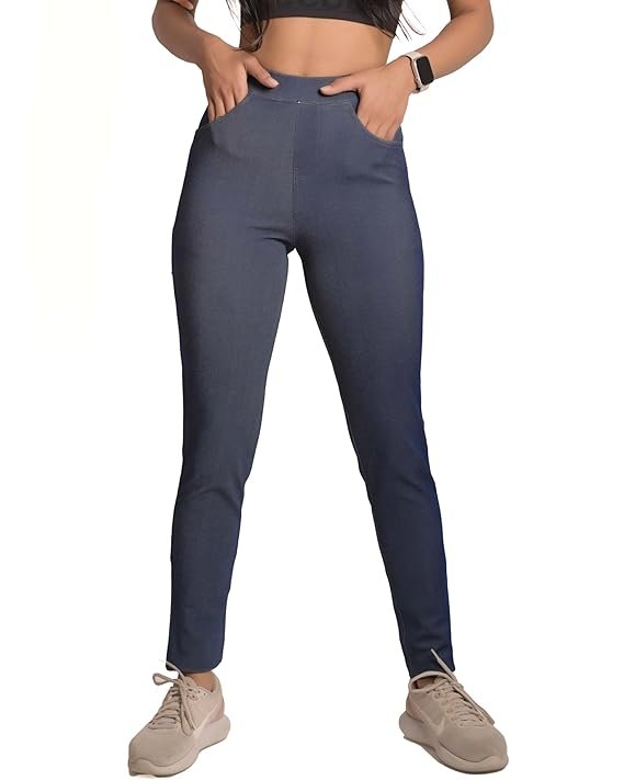 Stretchable Gym Pants for Women & Tights for Women Workout with Mesh Insert & Side Pockets